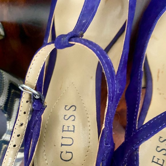 Guess Purple platform suede heels - Picture 2 of 6